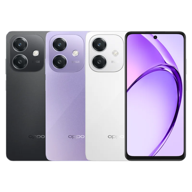 Oppo A3 in Sparkle Black / Starry Purple / Starlight White