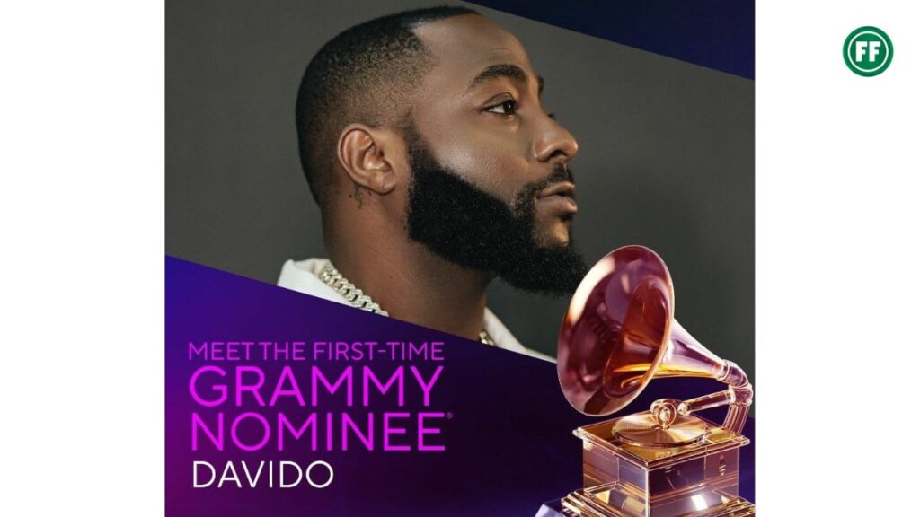 Davido is recognized as a first-time Grammy nominee