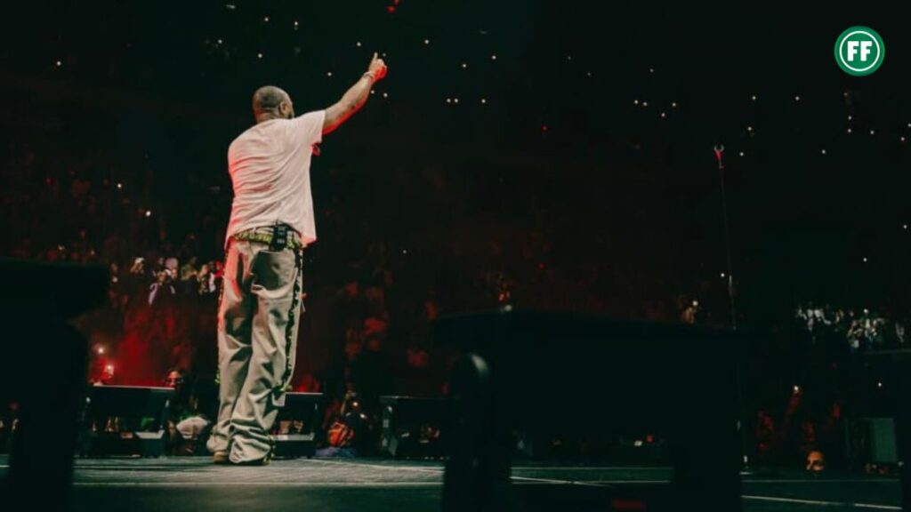 Davido performing on stage during a concert