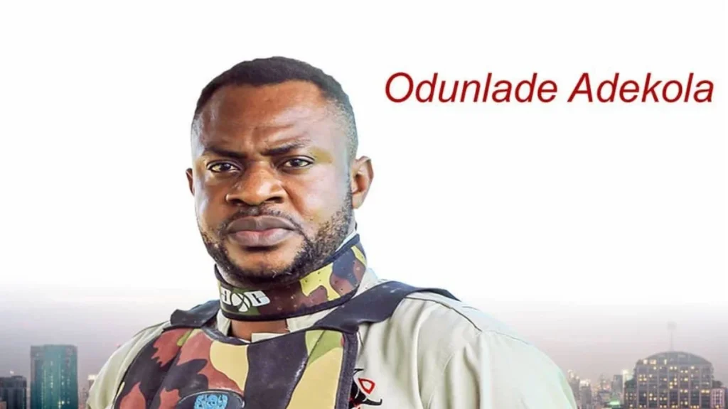 Promotional poster for the 2019 Nigerian comedy film 'Knockout' featuring actor Charles Okocha and other Nollywood stars