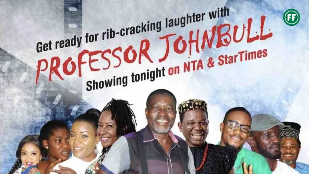 Promotional poster for the Nigerian TV series Professor Johnbull