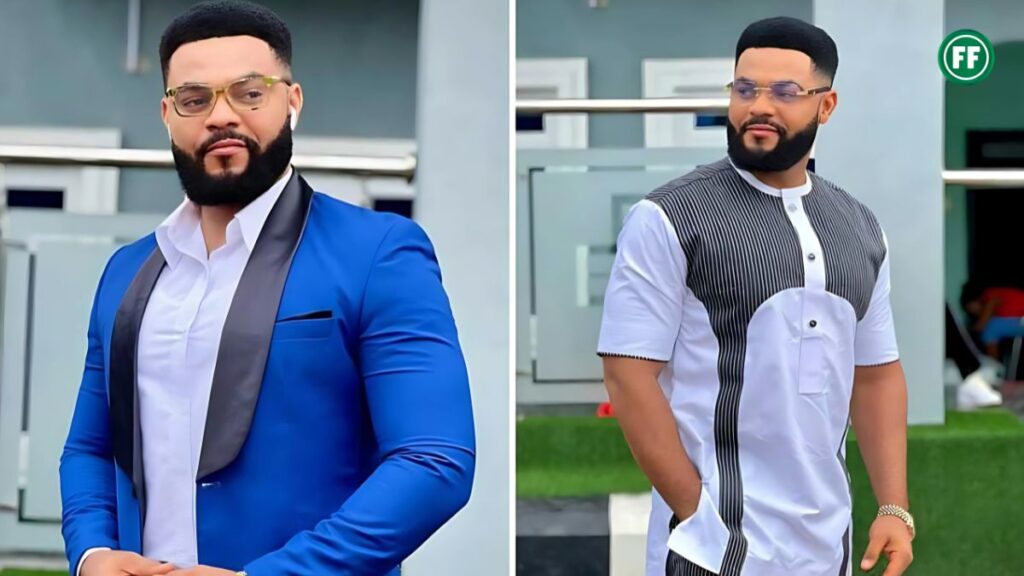 Stephen Odimgbe posing in two stylish outfits